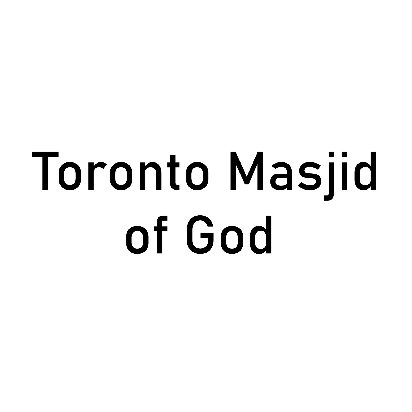 Toronto Masjid of God  Logo